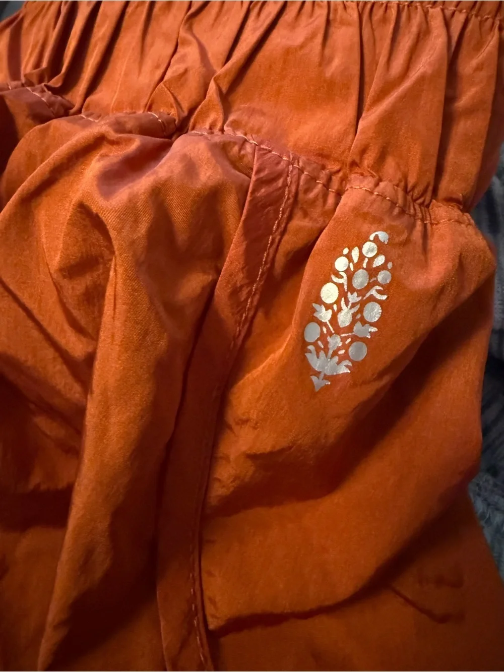 Free People Movement Way Home Shorts M Rust Orange Running Athletic Lined